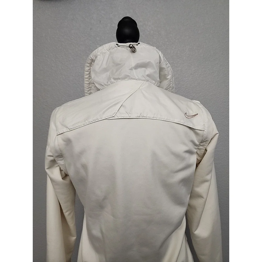 Nike Golf Jacket Vest Womens Small Ivory Puffy Removable Sleeves Pickle‎ ball S